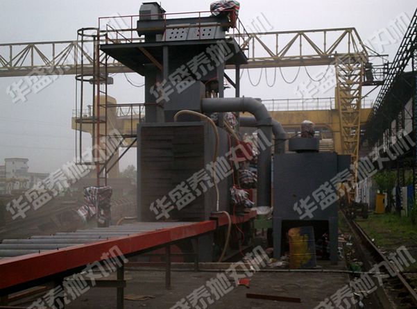 安徽馬鞍山通過式拋丸機安裝現場