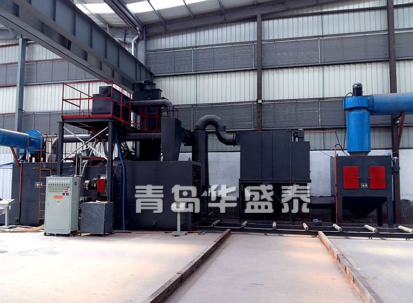 淄博鋼結構拋丸機使用現場