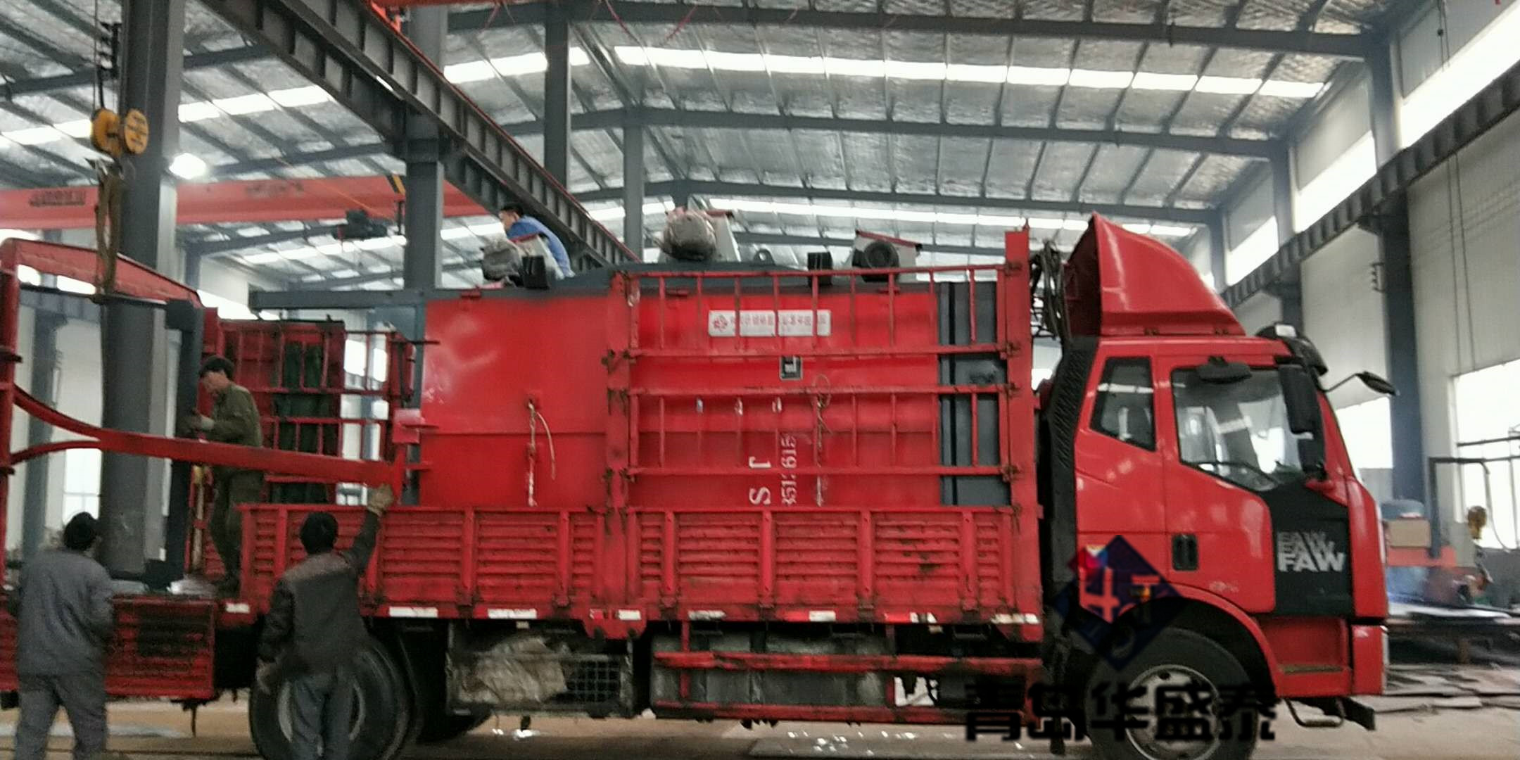 2018年發往威海3720雙鉤式拋丸機圖