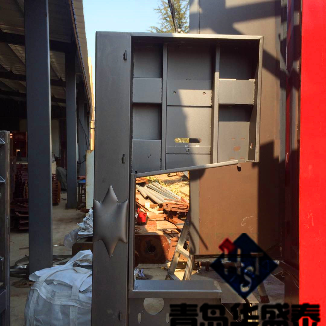 發貨威海吊鉤式拋丸機調試完畢拋丸效果現場圖