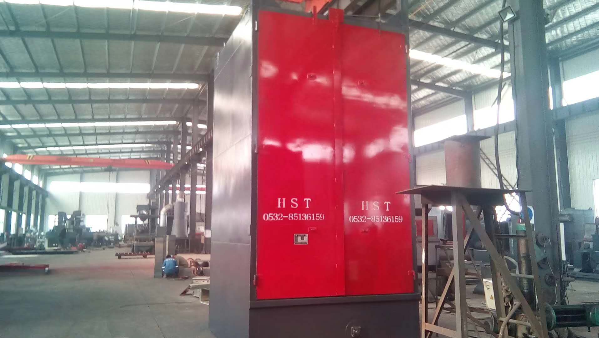 q326履帶式/q3750吊鉤式拋丸機發往淄博